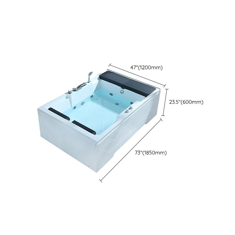 Modern Style Acrylic Rectangular Bath Tub White Tub with Internal Drain Clearhalo 'Bathroom Remodel & Bathroom Fixtures' 'Bathtubs' 'Home Improvement' 'home_improvement' 'home_improvement_bathtubs' 'Showers & Bathtubs' 1200x1200_8bb9cf99-add2-41ff-89db-703d41ca314d