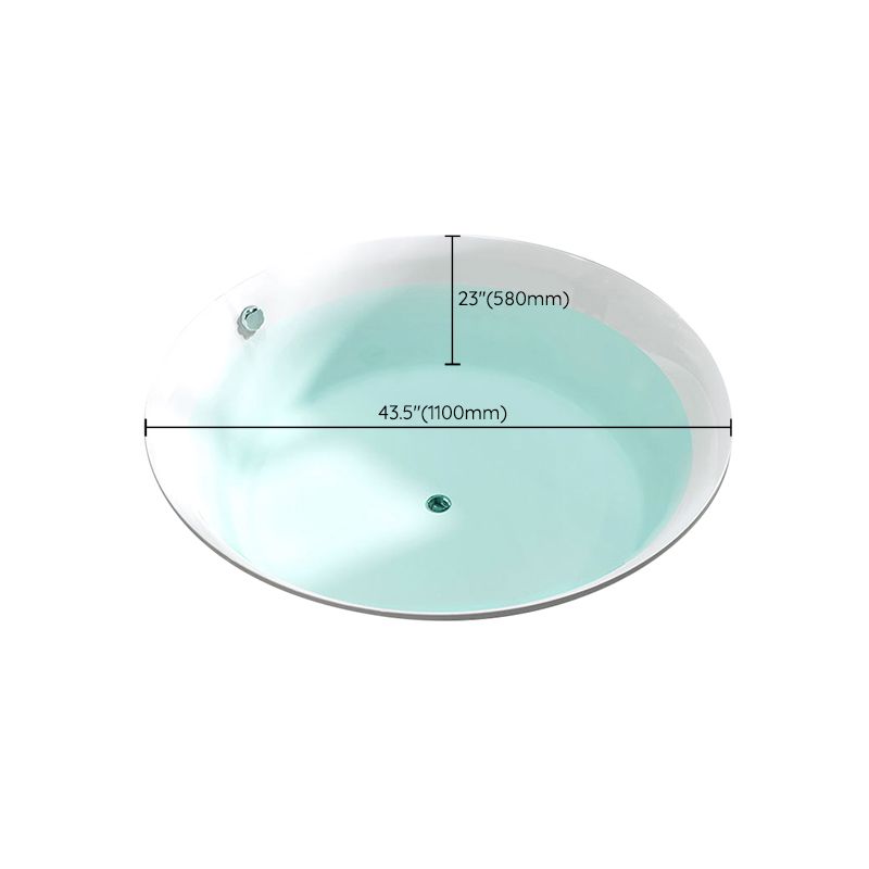 Drop-in Acrylic Round Bathtub Modern Air/ Whirlpool Bathtub in White Clearhalo 'Bathroom Remodel & Bathroom Fixtures' 'Bathtubs' 'Home Improvement' 'home_improvement' 'home_improvement_bathtubs' 'Showers & Bathtubs' 1200x1200_8bcfbb18-9563-4a4d-9247-4c74888c7774