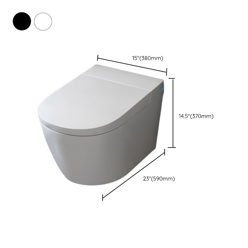 Ceramic Remote Control Included Contemporary Elongated Wall Mounted Bidet Clearhalo 'Bathroom Remodel & Bathroom Fixtures' 'Bidets' 'Home Improvement' 'home_improvement' 'home_improvement_bidets' 'Toilets & Bidets' 1200x1200_8be0d1e8-198f-41c0-a78e-8fea453c56e2