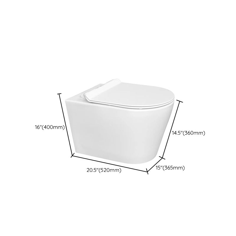 Contemporary Flush Toilet One Piece Wall Mount Porcelain Urine Toilet Clearhalo 'Bathroom Remodel & Bathroom Fixtures' 'Home Improvement' 'home_improvement' 'home_improvement_toilets' 'Toilets & Bidets' 'Toilets' 1200x1200_8bf03b2c-329b-4bc7-be04-581a7ba3ad2a