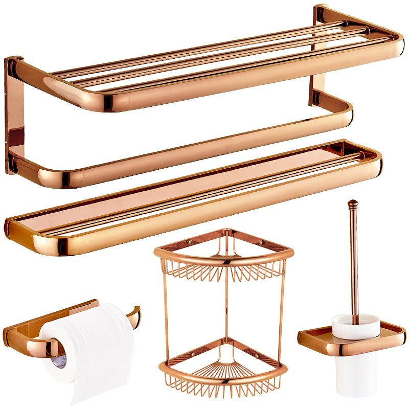 5-Piece Vintage Bathroom Accessory Set Brass Bath Hardware Set Clearhalo 'Bathroom Hardware Sets' 'Bathroom Hardware' 'Bathroom Remodel & Bathroom Fixtures' 'bathroom_hardware_sets' 'Home Improvement' 'home_improvement' 'home_improvement_bathroom_hardware_sets' 1200x1200_8c00d51c-b2d7-4026-ba55-96aedf208b62