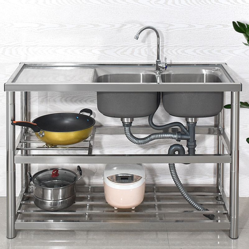Modern Workstation Ledge Stainless Steel with Accessories and Faucet Workstation Clearhalo 'Home Improvement' 'home_improvement' 'home_improvement_kitchen_sinks' 'Kitchen Remodel & Kitchen Fixtures' 'Kitchen Sinks & Faucet Components' 'Kitchen Sinks' 'kitchen_sinks' 1200x1200_8c15e62b-9dcd-487d-adf0-124508317c34