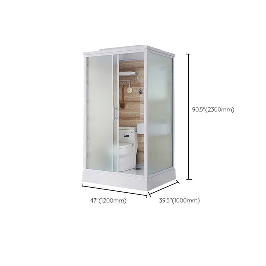 Clear Rectangle Shower Stall Modern Single Sliding Shower Stall Clearhalo 'Bathroom Remodel & Bathroom Fixtures' 'Home Improvement' 'home_improvement' 'home_improvement_shower_stalls_enclosures' 'Shower Stalls & Enclosures' 'shower_stalls_enclosures' 'Showers & Bathtubs' 1200x1200_8c1665cb-f6c1-4061-8a36-6f3de569413f