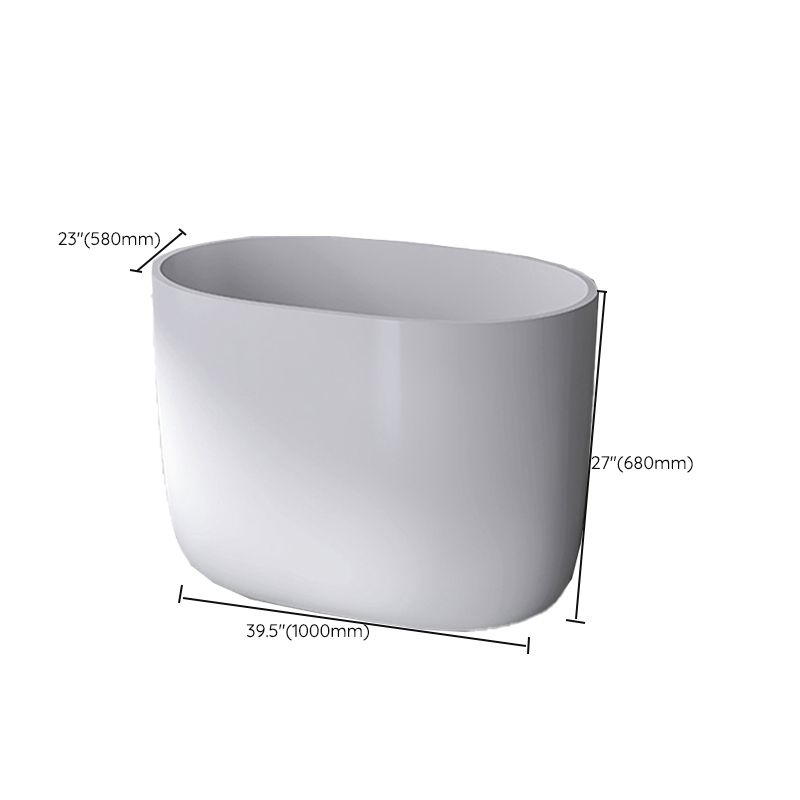 Modern Style Freestanding Bath Tub Acrylic Oval Bathtub in White Clearhalo 'Bathroom Remodel & Bathroom Fixtures' 'Bathtubs' 'Home Improvement' 'home_improvement' 'home_improvement_bathtubs' 'Showers & Bathtubs' 1200x1200_8c4bbe96-1ff1-4dc9-ab49-2d5d32e89412