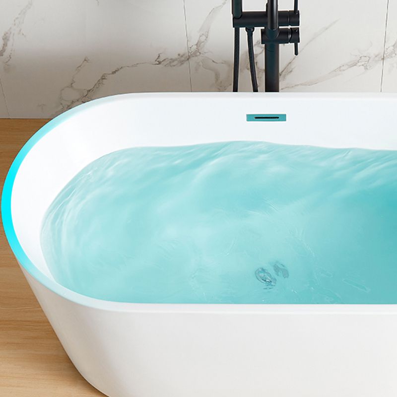 Contemporary Soaking Freestanding Bathtub Acrylic Bathtub without Faucet Holes Clearhalo 'Bathroom Remodel & Bathroom Fixtures' 'Bathtubs' 'Home Improvement' 'home_improvement' 'home_improvement_bathtubs' 'Showers & Bathtubs' 1200x1200_8c545b05-b48f-461b-bef7-54519340785f