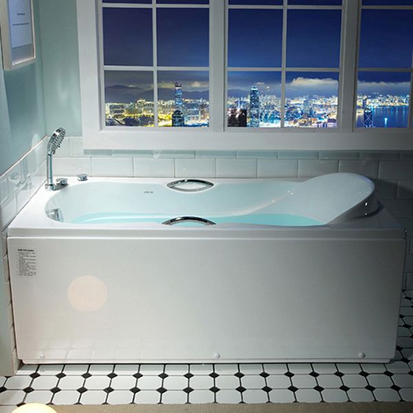 Rectangular Freestanding Bathtub Acrylic Soaking White Modern Bath (Board not Included) Clearhalo 'Bathroom Remodel & Bathroom Fixtures' 'Bathtubs' 'Home Improvement' 'home_improvement' 'home_improvement_bathtubs' 'Showers & Bathtubs' 1200x1200_8cdaa4ce-3dec-4d1c-8c9d-b72f4e2b3341