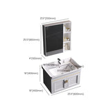 Wall Mounted Sink Vanity Contemporary Metal Bathroom Sink Vanity Clearhalo 'Bathroom Remodel & Bathroom Fixtures' 'Bathroom Vanities' 'bathroom_vanities' 'Home Improvement' 'home_improvement' 'home_improvement_bathroom_vanities' 1200x1200_8cfd98a0-f068-43ad-b7b4-df77659098f8