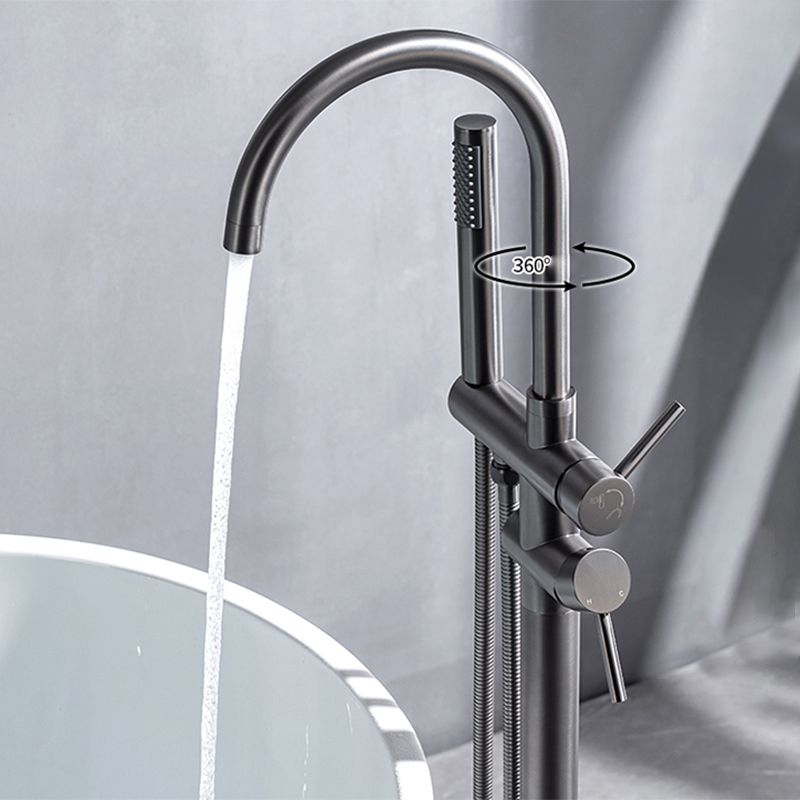 Floor Mounted Copper Freestanding Tub Filler Freestanding High Arc Tub Filler Trim Clearhalo 'Bathroom Remodel & Bathroom Fixtures' 'Bathtub Faucets' 'bathtub_faucets' 'Home Improvement' 'home_improvement' 'home_improvement_bathtub_faucets' 1200x1200_8cfe695a-088e-43a1-b3c1-d86817cde169