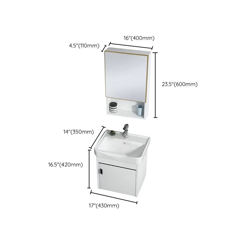 Wall-mounted Bathroom Vanity Modern Single-Sink Space Saver Vanity Clearhalo 'Bathroom Remodel & Bathroom Fixtures' 'Bathroom Vanities' 'bathroom_vanities' 'Home Improvement' 'home_improvement' 'home_improvement_bathroom_vanities' 1200x1200_8d235f2c-d236-417f-a2df-5d4c640eab0e