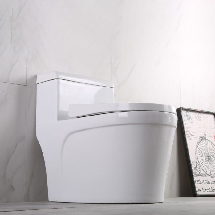 White Modern Flush Toilet Ceramic Elong One-Piece Toilet with Slow Close Seat Clearhalo 'Bathroom Remodel & Bathroom Fixtures' 'Home Improvement' 'home_improvement' 'home_improvement_toilets' 'Toilets & Bidets' 'Toilets' 1200x1200_8d3c0d7a-0f93-49c7-b43b-b4d478cdb1ba