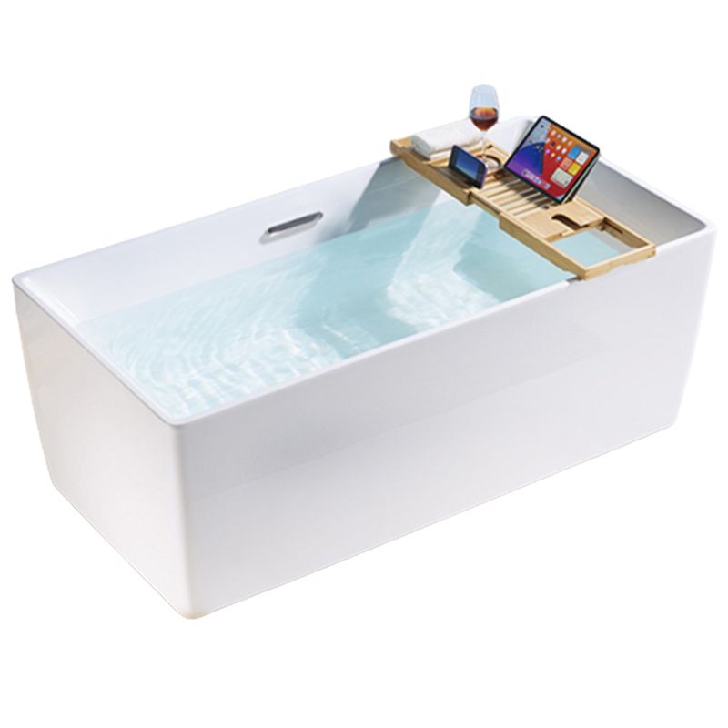 Freestanding Acrylic Bathtub Oval Soaking Tub with Slotted Overflow & Pop-up Drain Clearhalo 'Bathroom Remodel & Bathroom Fixtures' 'Bathtubs' 'Home Improvement' 'home_improvement' 'home_improvement_bathtubs' 'Showers & Bathtubs' 1200x1200_8d4a3b5c-377b-4d06-9aef-f922b525a286