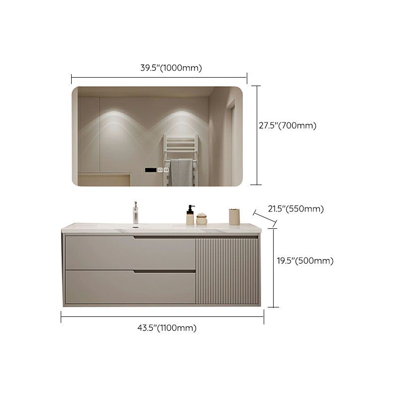 Wall Mount Mirror Included Bathroom Sink Vanity with Single Sink Clearhalo 'Bathroom Remodel & Bathroom Fixtures' 'Bathroom Vanities' 'bathroom_vanities' 'Home Improvement' 'home_improvement' 'home_improvement_bathroom_vanities' 1200x1200_8d509d47-83b2-4d63-af4f-f1c690aae746