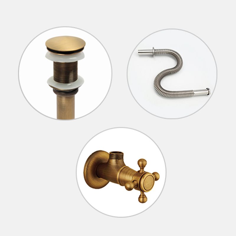 Glam Vessel Faucet 1 Hole Bathroom Faucet with 2 Cross Handles Clearhalo 'bathroom_sink_faucets' 'Conjuntos de Torneiras de Lavatório e Banheiro' 'home_improvement' 'home_improvement_bathroom_sink_faucets' 'Mobiliário Doméstico' 'Página inicial' 'Renovação e equipamento de casa de banho' 'Torneira para lavatório de banheiro' 1200x1200_8da0ebbb-d59c-46d6-af0a-b2837a1e7a2e