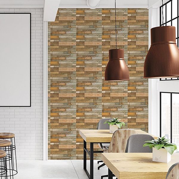 3D wood grain wall panel modern minimalist home living room bathroom panel wall (5-pack) Clearhalo 'Flooring 'Home Improvement' 'home_improvement' 'home_improvement_wall_paneling' 'Wall Paneling' 'wall_paneling' 'Walls & Ceilings' Walls and Ceiling' 1200x1200_8dbbbca2-c364-4e05-ae4d-d4f5ad8c99ec