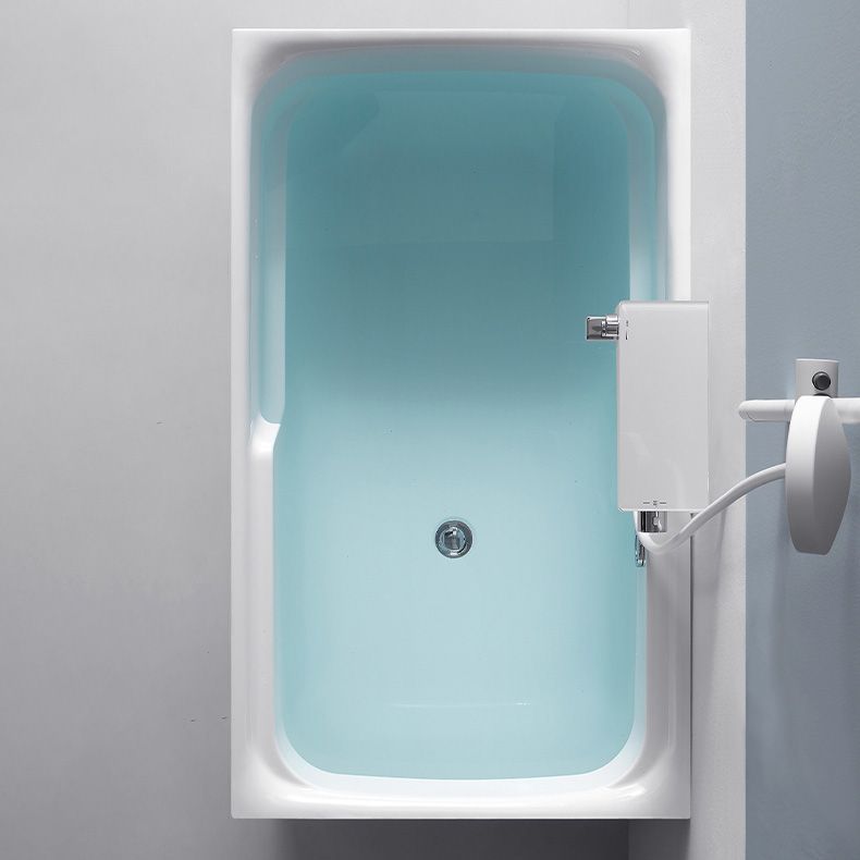 Back to Wall Small Tub Modern Soaking Rectangular Bathroom Bathtub Clearhalo 'Bathroom Remodel & Bathroom Fixtures' 'Bathtubs' 'Home Improvement' 'home_improvement' 'home_improvement_bathtubs' 'Showers & Bathtubs' 1200x1200_8dce4e49-2993-458b-adbb-f94d6c280797