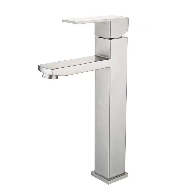 Industrial Vessel Sink Faucet Stainless Steel Lever Handles Vessel Sink Bathroom Faucet Clearhalo 'bathroom_sink_faucets' 'Conjunta de Baño y Conjunta de Grifo' 'Coronamiento de Baño y Dispositivo de Baño' 'Grifo del lavabo del baño' 'Hogar' 'home_improvement' 'home_improvement_bathroom_sink_faucets' 'Mejoras para el hogar' 1200x1200_8dd19266-f422-487b-8b64-29190e07710f