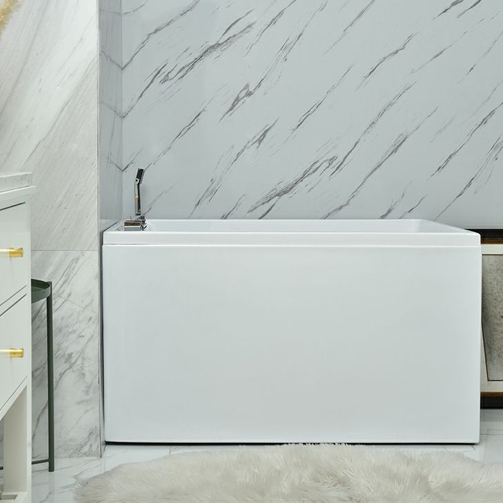 Modern Acrylic-Fiberglass Rectangular Bathtub Freestanding Soaking Bathtub Clearhalo 'Bathroom Remodel & Bathroom Fixtures' 'Bathtubs' 'Home Improvement' 'home_improvement' 'home_improvement_bathtubs' 'Showers & Bathtubs' 1200x1200_8dd1a93d-af23-4e92-9b10-dfb4e6ccc843