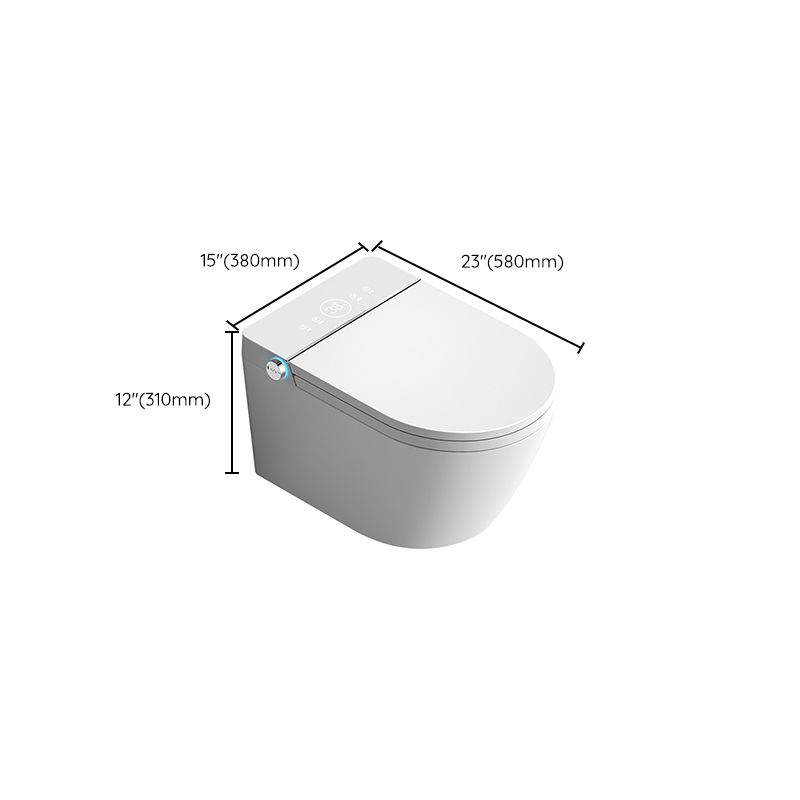 Contemporary Smart Toilet Antimicrobial Foot Sensor Elongated Wall Hung Toilet Set Clearhalo 'Bathroom Remodel & Bathroom Fixtures' 'Bidets' 'Home Improvement' 'home_improvement' 'home_improvement_bidets' 'Toilets & Bidets' 1200x1200_8ddc99b4-5ab7-4e0f-829e-530ca27a59a4