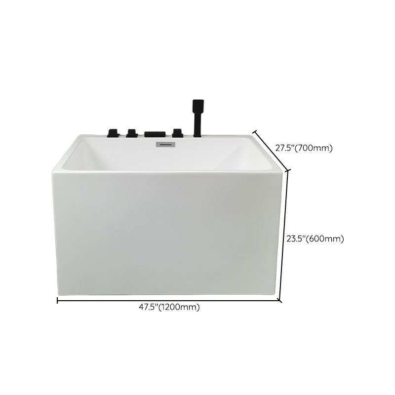 Back to Wall Bathtub Antique Finish Soaking Rectangular Modern Bath Tub Clearhalo 'Bathroom Remodel & Bathroom Fixtures' 'Bathtubs' 'Home Improvement' 'home_improvement' 'home_improvement_bathtubs' 'Showers & Bathtubs' 1200x1200_8e134de2-c88c-4eec-8789-94d5b8c59fa5