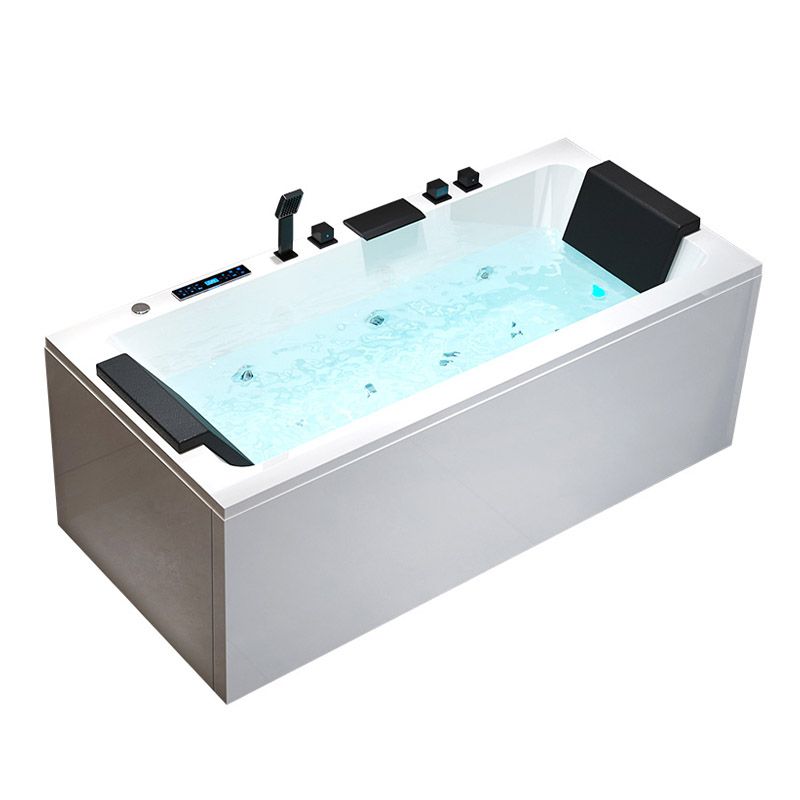 Modern Style Alcove Bath Tub Acrylic Rectangular Bathroom Bathtub with Faucet Clearhalo 'Bathroom Remodel & Bathroom Fixtures' 'Bathtubs' 'Home Improvement' 'home_improvement' 'home_improvement_bathtubs' 'Showers & Bathtubs' 1200x1200_8e311915-2313-487a-9588-502a9bb14d62