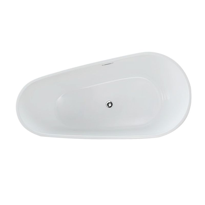 Stand Alone Acrylic Bath Tub White Oval Modern Bathroom Bathtub Clearhalo 'Bathroom Remodel & Bathroom Fixtures' 'Bathtubs' 'Home Improvement' 'home_improvement' 'home_improvement_bathtubs' 'Showers & Bathtubs' 1200x1200_8e3893f1-d962-4080-bd5a-189755c30be2