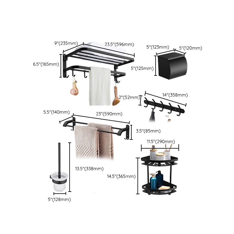 Modern Bathroom Set Towel Bar Bath Shelf Bathroom Accessories Hardware Set Clearhalo 'Bathroom Hardware Sets' 'Bathroom Hardware' 'Bathroom Remodel & Bathroom Fixtures' 'bathroom_hardware_sets' 'Home Improvement' 'home_improvement' 'home_improvement_bathroom_hardware_sets' 1200x1200_8e66d871-4910-4900-bed4-f0d9794fc407