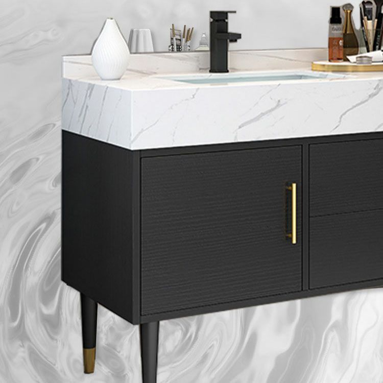 Modern Freestanding Sink Vanity with Mirror Doors Drawers for Bathroom Clearhalo 'Bathroom Remodel & Bathroom Fixtures' 'Bathroom Vanities' 'bathroom_vanities' 'Home Improvement' 'home_improvement' 'home_improvement_bathroom_vanities' 1200x1200_8edaa1f4-d56f-45dd-bc38-f5004218d909