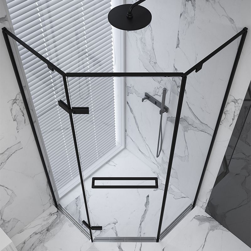 Neo-Angle Shower Enclosure Semi Frameless Door Hinged Shower Room Clearhalo 'Bathroom Remodel & Bathroom Fixtures' 'Home Improvement' 'home_improvement' 'home_improvement_shower_stalls_enclosures' 'Shower Stalls & Enclosures' 'shower_stalls_enclosures' 'Showers & Bathtubs' 1200x1200_8efcef8c-0716-4903-a894-f3ac627cfcc0