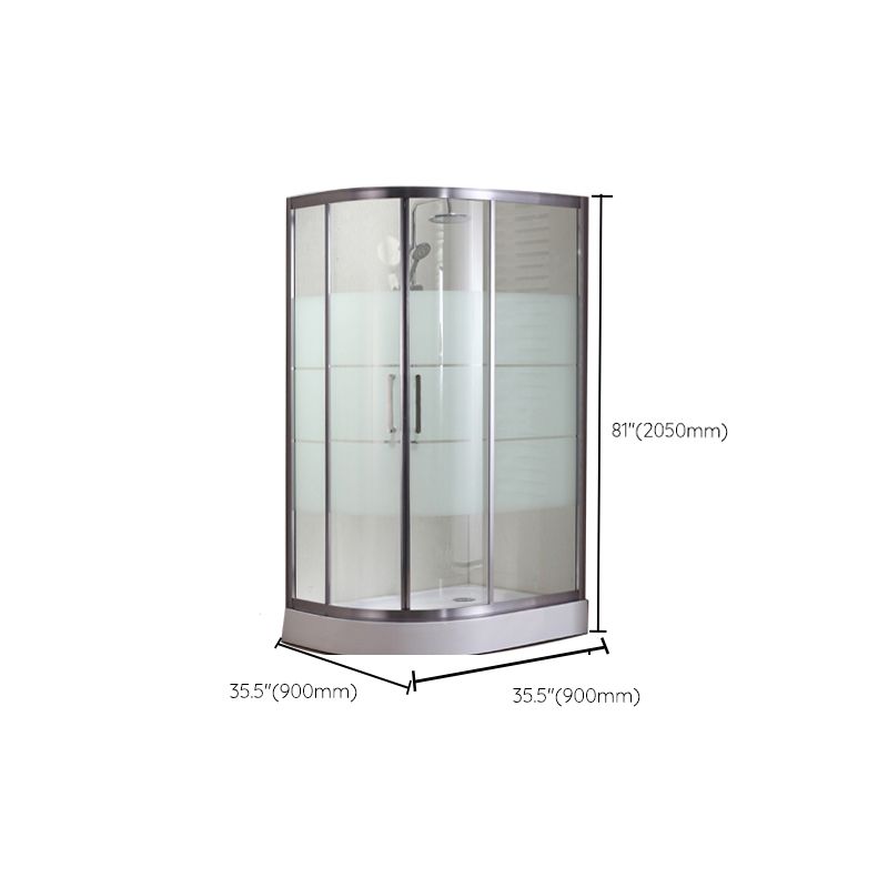 Modern Round Shower Stall Clear Tempered Bathroom Shower Stall Clearhalo 'Bathroom Remodel & Bathroom Fixtures' 'Home Improvement' 'home_improvement' 'home_improvement_shower_stalls_enclosures' 'Shower Stalls & Enclosures' 'shower_stalls_enclosures' 'Showers & Bathtubs' 1200x1200_8f583b8c-3eec-4369-b143-bab06a34a6d9