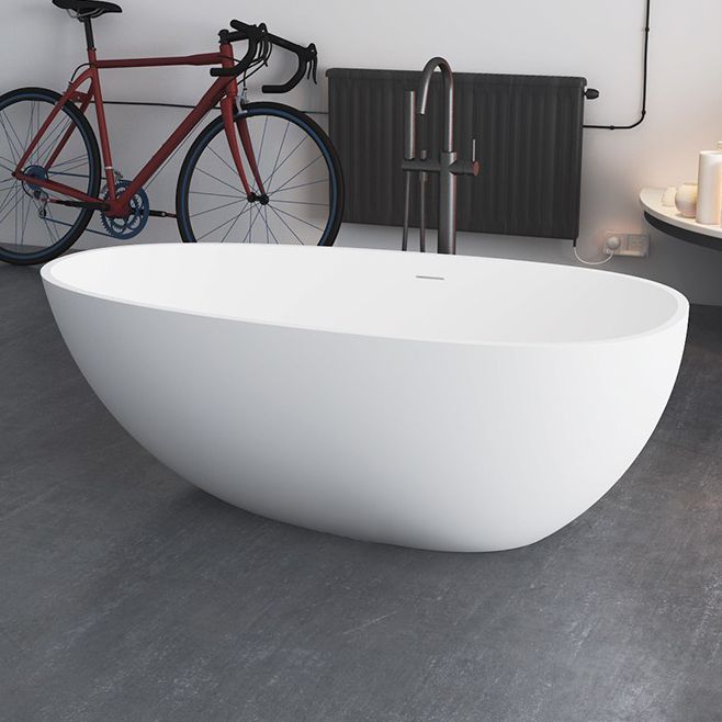 Freestanding Soaking Bath Antique Finish Oval Modern Bathtub (Faucet not Included) Clearhalo 'Bathroom Remodel & Bathroom Fixtures' 'Bathtubs' 'Home Improvement' 'home_improvement' 'home_improvement_bathtubs' 'Showers & Bathtubs' 1200x1200_8f9f3d3c-0481-47c6-81d5-07c524d4dae6