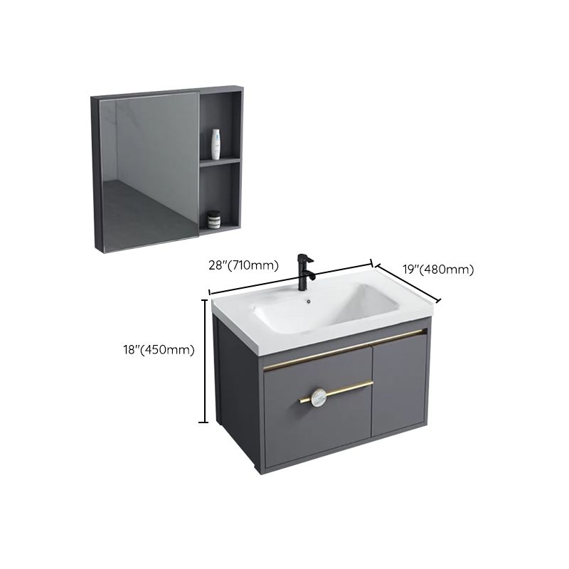 Glam Bathroom Vanity Set Wall Mount Faucet Included Bathroom Sink Vanity Clearhalo 'Bathroom Remodel & Bathroom Fixtures' 'Bathroom Vanities' 'bathroom_vanities' 'Home Improvement' 'home_improvement' 'home_improvement_bathroom_vanities' 1200x1200_8fa0752b-6c11-4212-8629-0a456ad5d411