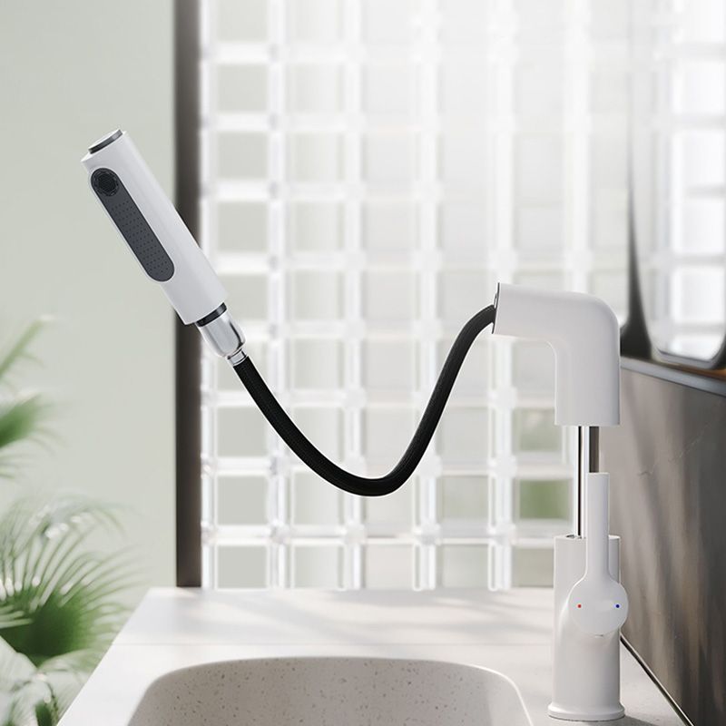 Contemporary Vessel Faucet Lever Handle Swivel Spout Vessel Sink Bathroom Faucet Clearhalo 'Accueil' 'Amélioration Domiciliaire' 'bathroom_sink_faucets' 'Ensembles de Lavabo & de Robinet de Toilette' 'home_improvement' 'home_improvement_bathroom_sink_faucets' 'Robinet de Lavabo de Salle de Bain' 'Rénovation et Équipement de Salle de Bain' 1200x1200_8fc1f039-9fe3-4ec9-8456-d6217ef42888