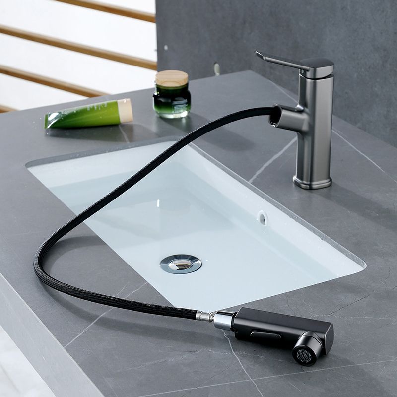 Modern Bathroom Vessel Faucet Brass Lever Handles Swivel Spout Sink Faucet Clearhalo 'Bathroom Remodel & Bathroom Fixtures' 'Bathroom Sink Faucets' 'Bathroom Sinks & Faucet Components' 'bathroom_sink_faucets' 'Home Improvement' 'home_improvement' 'home_improvement_bathroom_sink_faucets' 1200x1200_8fca0786-0f54-48f2-a6fb-2d1ad08e7236