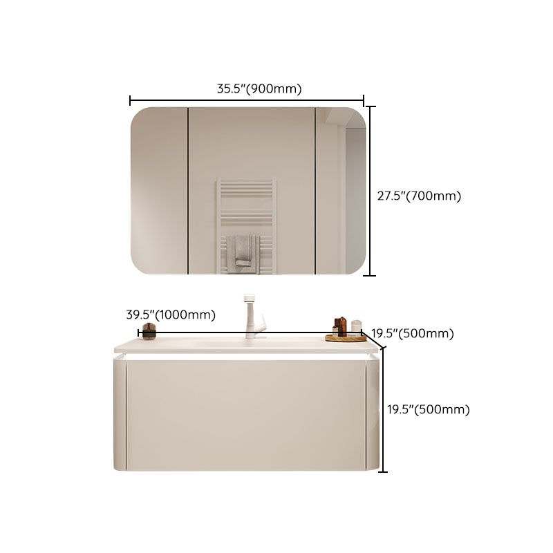 Wall Mount Faucet Included Bathroom Sink Vanity with Mirror Sink Clearhalo 'Bathroom Remodel & Bathroom Fixtures' 'Bathroom Vanities' 'bathroom_vanities' 'Home Improvement' 'home_improvement' 'home_improvement_bathroom_vanities' 1200x1200_8fcd376e-26b5-4ea7-88ef-ac62b2976ca2