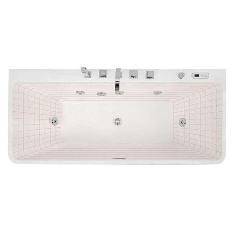 Drop in Rectangular Bath Acrylic White Jets Included Modern Bathtub Clearhalo 'Bathroom Remodel & Bathroom Fixtures' 'Bathtubs' 'Home Improvement' 'home_improvement' 'home_improvement_bathtubs' 'Showers & Bathtubs' 1200x1200_8fd5ca53-9e73-449c-995c-d8781f965a0e