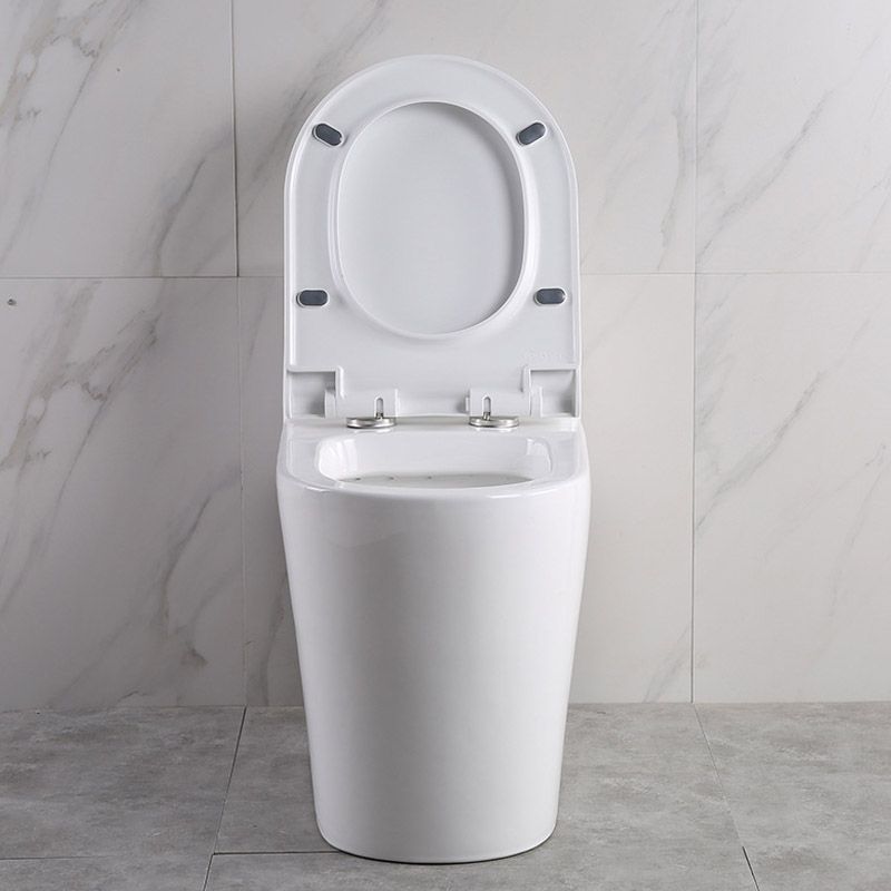 Modern White Flush Toilet Floor Mounted Toilet Bowl with Slow Close Seat for Washroom Clearhalo 'Bathroom Remodel & Bathroom Fixtures' 'Home Improvement' 'home_improvement' 'home_improvement_toilets' 'Toilets & Bidets' 'Toilets' 1200x1200_8fdcdff1-fdaf-41f3-a647-3230744b6e9d