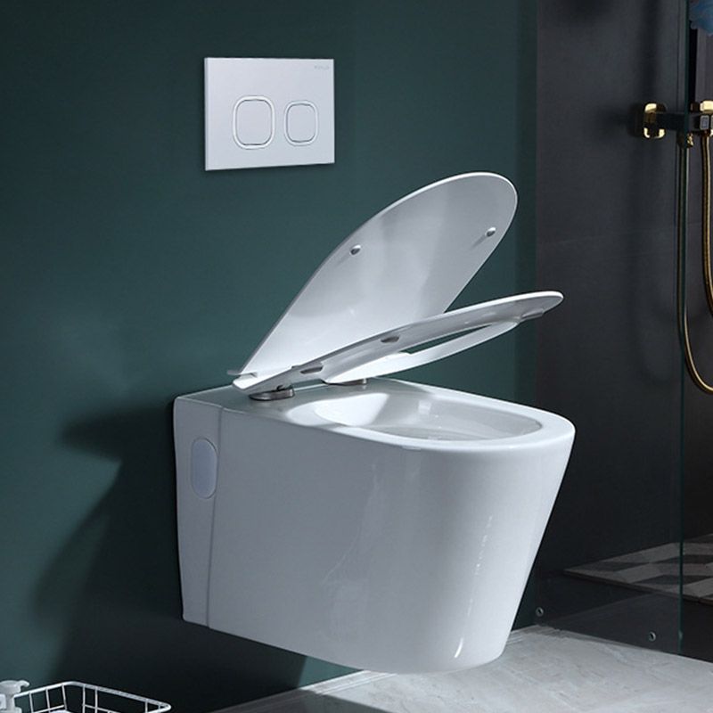 Modern Concealed Tank Toilet Skirted Ceramic Wall Hung Flush Toilet with Seat Clearhalo 'Bathroom Remodel & Bathroom Fixtures' 'Home Improvement' 'home_improvement' 'home_improvement_toilets' 'Toilets & Bidets' 'Toilets' 1200x1200_900894ed-7e15-4645-af71-93ced659334d