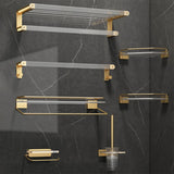 Modern Bathroom Accessory Set Bath Shelf Gold Towel Bar Bath Hardware Set Clearhalo 'Bathroom Hardware Sets' 'Bathroom Hardware' 'Bathroom Remodel & Bathroom Fixtures' 'bathroom_hardware_sets' 'Home Improvement' 'home_improvement' 'home_improvement_bathroom_hardware_sets' 1200x1200_900cd9ed-35e0-413c-970d-36c773f70189