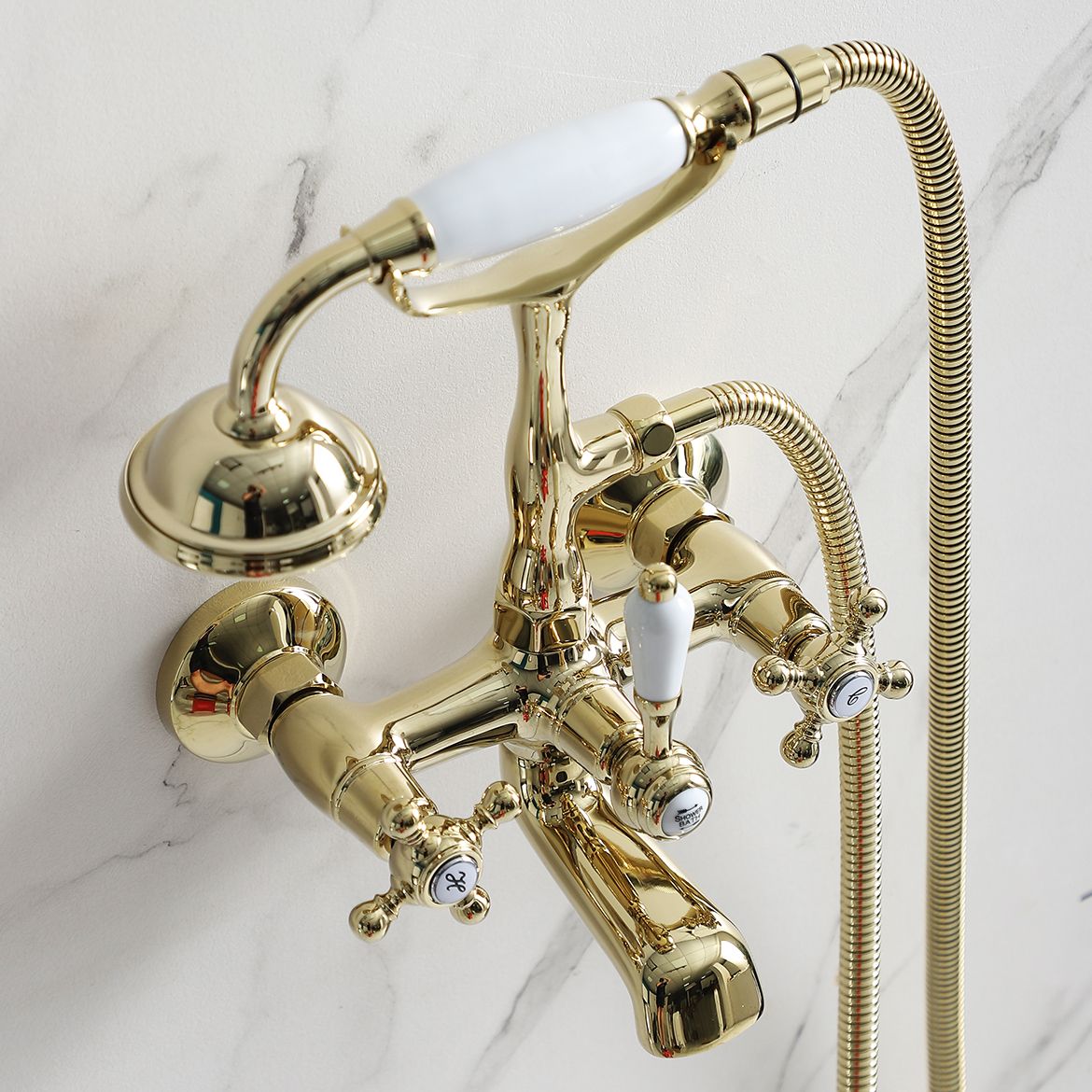 Glam Retro Wall Mounted Metal Claw Foot Tub Faucet Trim Low Arc Claw Foot Tub Faucet Clearhalo 'Bathroom Remodel & Bathroom Fixtures' 'Bathtub Faucets' 'bathtub_faucets' 'Home Improvement' 'home_improvement' 'home_improvement_bathtub_faucets' 1200x1200_9032ce51-71ca-465b-a19d-baa32d178cc3