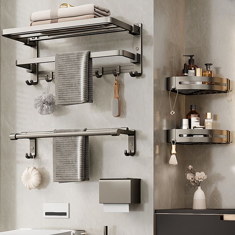 Modern Towel Bar Bathroom Set Bath Shelf Bathroom Accessory Kit Clearhalo 'Bathroom Hardware Sets' 'Bathroom Hardware' 'Bathroom Remodel & Bathroom Fixtures' 'bathroom_hardware_sets' 'Home Improvement' 'home_improvement' 'home_improvement_bathroom_hardware_sets' 1200x1200_903f2f2a-da9a-4e75-9e41-c1f7db8807ce