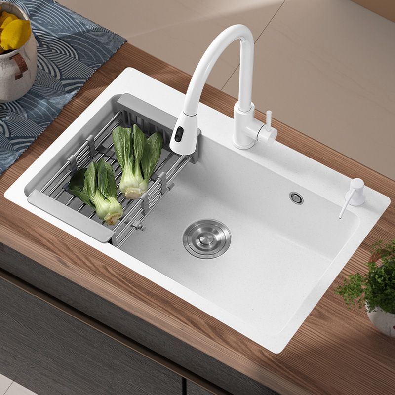 White Rectangle Kitchen Sink 2 Holes Drop-In Contemporary Sink Clearhalo 'Home Improvement' 'home_improvement' 'home_improvement_kitchen_sinks' 'Kitchen Remodel & Kitchen Fixtures' 'Kitchen Sinks & Faucet Components' 'Kitchen Sinks' 'kitchen_sinks' 1200x1200_906ee4f2-480f-4f08-89fb-863e71c6aa43