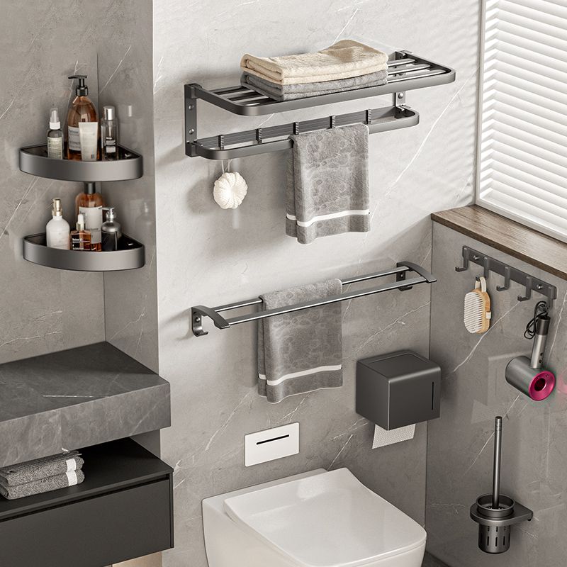 Grey Modern Bathroom Accessory As Individual Or As a Set with Towel Bar Clearhalo 'Bathroom Hardware Sets' 'Bathroom Hardware' 'Bathroom Remodel & Bathroom Fixtures' 'bathroom_hardware_sets' 'Home Improvement' 'home_improvement' 'home_improvement_bathroom_hardware_sets' 1200x1200_907a29cc-16cf-4dec-b2eb-bea25688769d