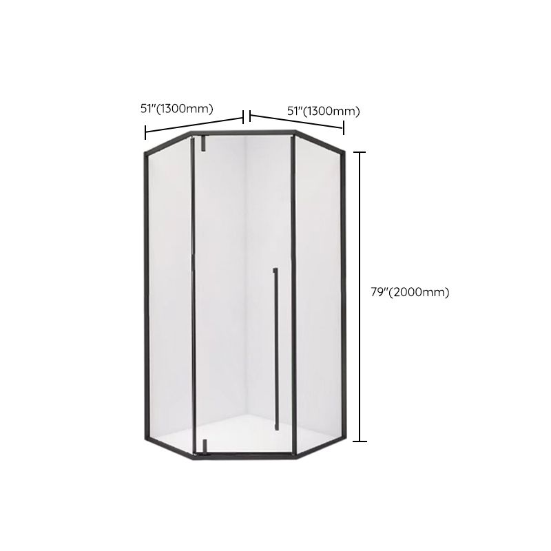 304 Stainless Steel Frame Shower Enclosure with 2 Door Handle Clearhalo 'Bathroom Remodel & Bathroom Fixtures' 'Home Improvement' 'home_improvement' 'home_improvement_shower_stalls_enclosures' 'Shower Stalls & Enclosures' 'shower_stalls_enclosures' 'Showers & Bathtubs' 1200x1200_90d32e31-6d45-41bd-8480-c2999afcedde