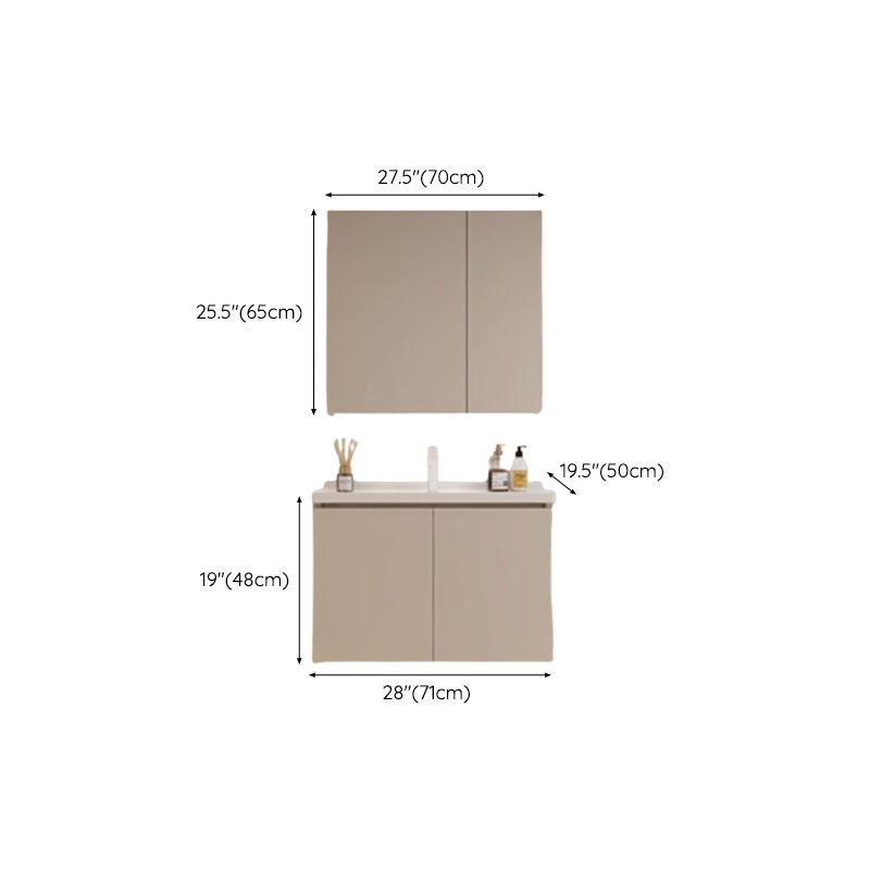 Modern Style Wall Mount Vanity Set Wooden with Doors for Bathroom Clearhalo 'Bathroom Remodel & Bathroom Fixtures' 'Bathroom Vanities' 'bathroom_vanities' 'Home Improvement' 'home_improvement' 'home_improvement_bathroom_vanities' 1200x1200_90dd4b84-8329-465a-a34a-60dfc9e66818