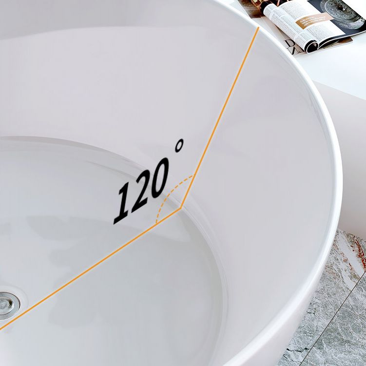 Round White Acrylic-Fiberglass Bathtub Soaking Freestanding Bath Tub Clearhalo 'Bathroom Remodel & Bathroom Fixtures' 'Bathtubs' 'Home Improvement' 'home_improvement' 'home_improvement_bathtubs' 'Showers & Bathtubs' 1200x1200_90fa7881-06cb-40e2-961b-44bd7d17b257