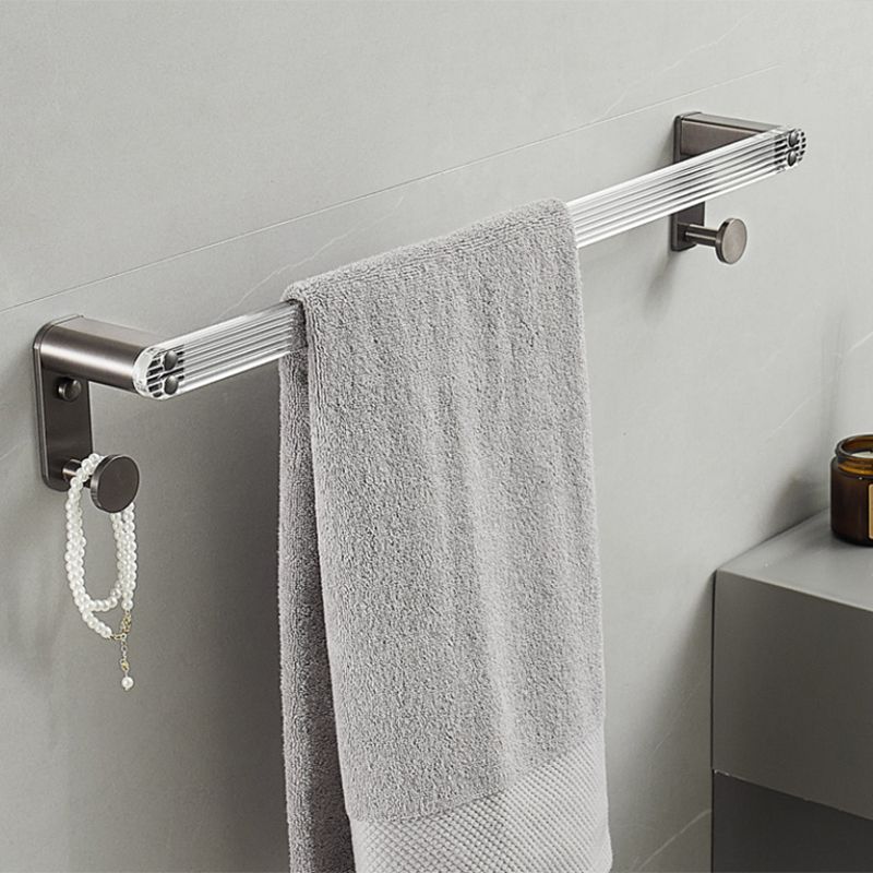 Modern Bathroom Set Grey Towel Bar Bath Shelf Bathroom Accessory Kit Clearhalo 'Bathroom Hardware Sets' 'Bathroom Hardware' 'Bathroom Remodel & Bathroom Fixtures' 'bathroom_hardware_sets' 'Home Improvement' 'home_improvement' 'home_improvement_bathroom_hardware_sets' 1200x1200_9105b00b-741e-47ec-95ea-f64165516162