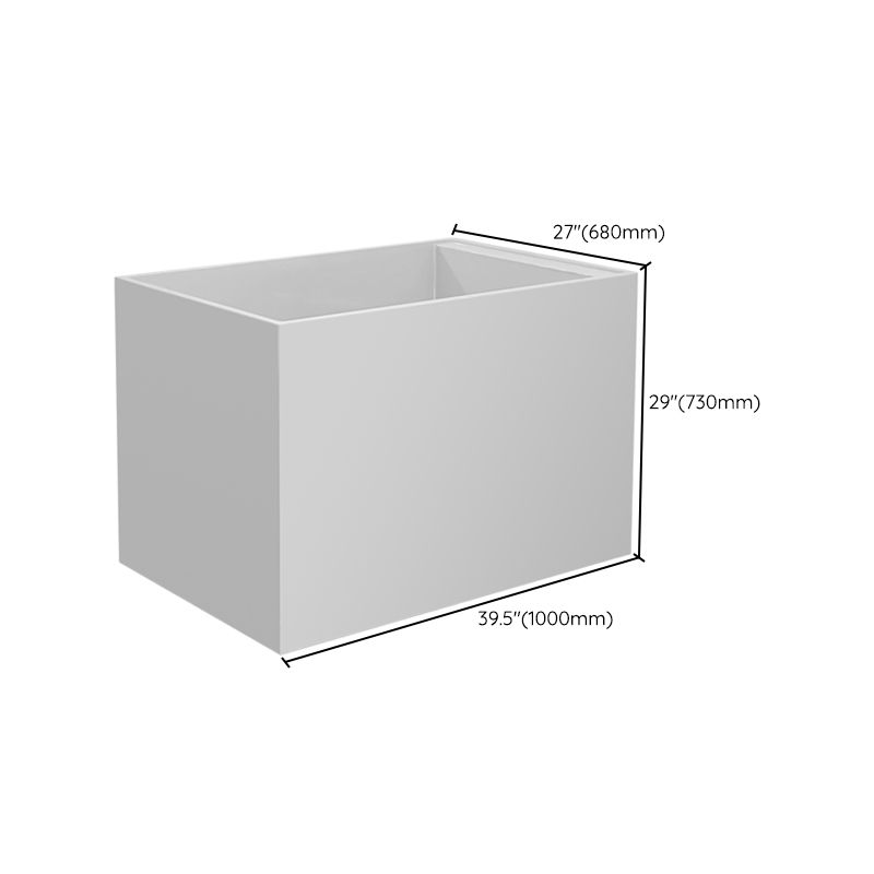 Modern Rectangle White Bathtub Acrylic Freestanding Soaking Bathtub with Drain Bath Tub Clearhalo 'Bathroom Remodel & Bathroom Fixtures' 'Bathtubs' 'Home Improvement' 'home_improvement' 'home_improvement_bathtubs' 'Showers & Bathtubs' 1200x1200_91361b8a-cff0-4c93-b4e5-71d878999fcc