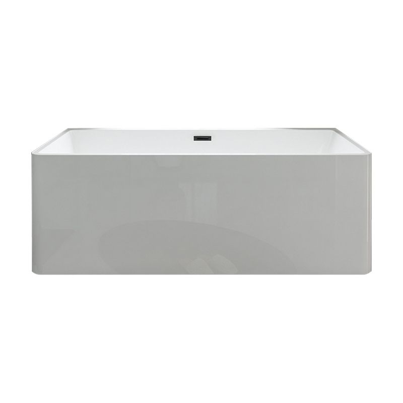 Rectangular Freestanding Back to Wall Bathtub Modern Acrylic-Fiberglass Bath Tub Clearhalo 'Bathroom Remodel & Bathroom Fixtures' 'Bathtubs' 'Home Improvement' 'home_improvement' 'home_improvement_bathtubs' 'Showers & Bathtubs' 1200x1200_91552385-3528-4342-8450-81c93422c911