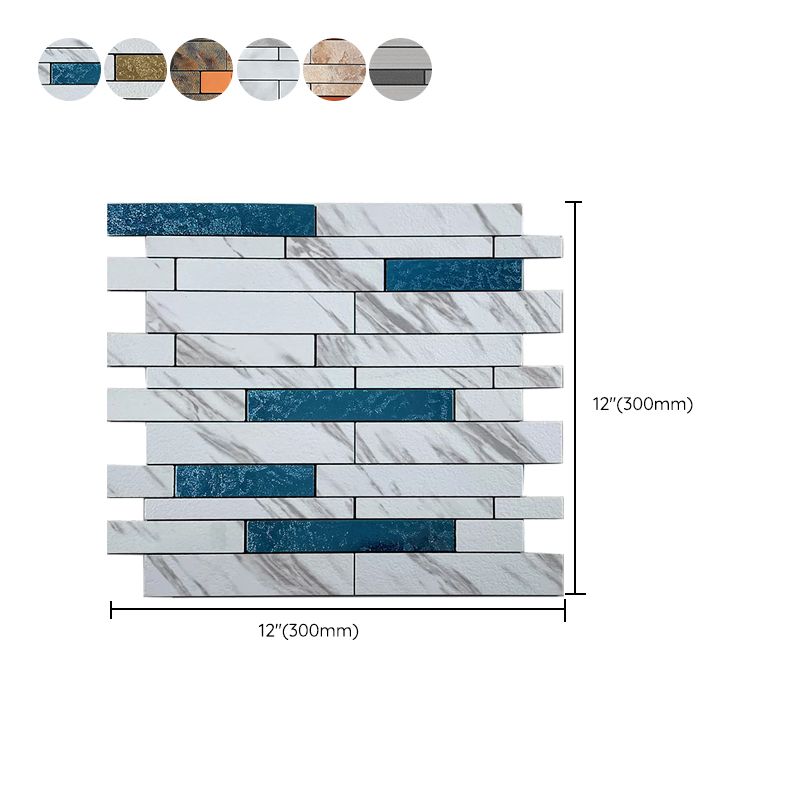 Modern Subway Tile Peel and Stick Backsplash Tile for Kitchen Clearhalo 'Flooring 'Home Improvement' 'home_improvement' 'home_improvement_peel_stick_blacksplash' 'Peel & Stick Backsplash Tile' 'peel_stick_blacksplash' 'Walls & Ceilings' Walls and Ceiling' 1200x1200_91822f23-abdc-49c0-80ad-64ddf99ad753