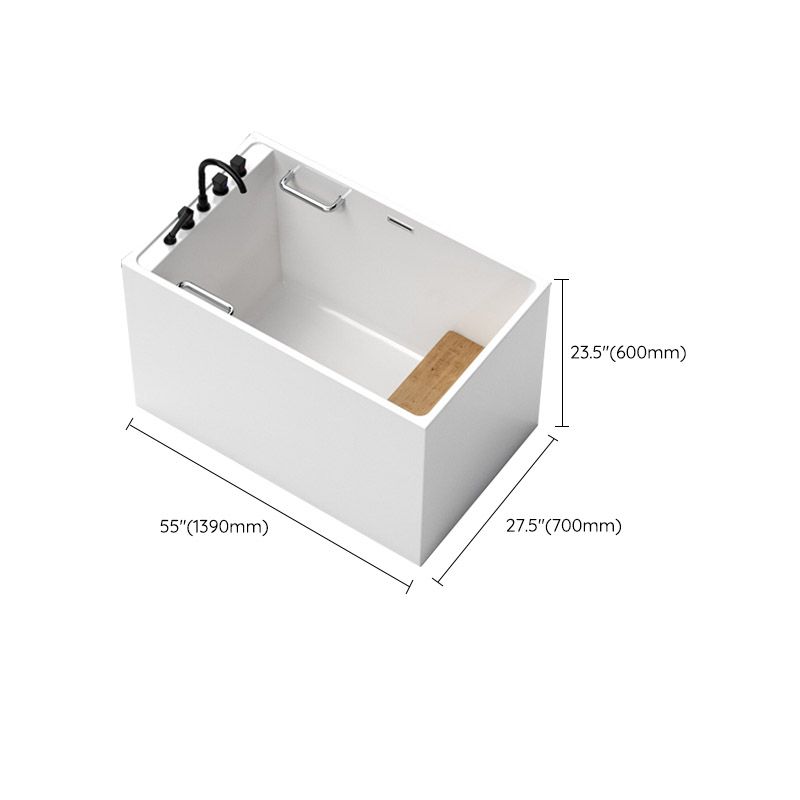 Modern Corner White Acrylic Bathtub Rectangle with Drain Bath Tub Clearhalo 'Bathroom Remodel & Bathroom Fixtures' 'Bathtubs' 'Home Improvement' 'home_improvement' 'home_improvement_bathtubs' 'Showers & Bathtubs' 1200x1200_91961a95-0ebd-452f-a126-9271aab9a591